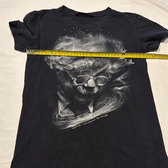 Albert Einstein Black Graphic T-Shirt - Picture 2 of 6